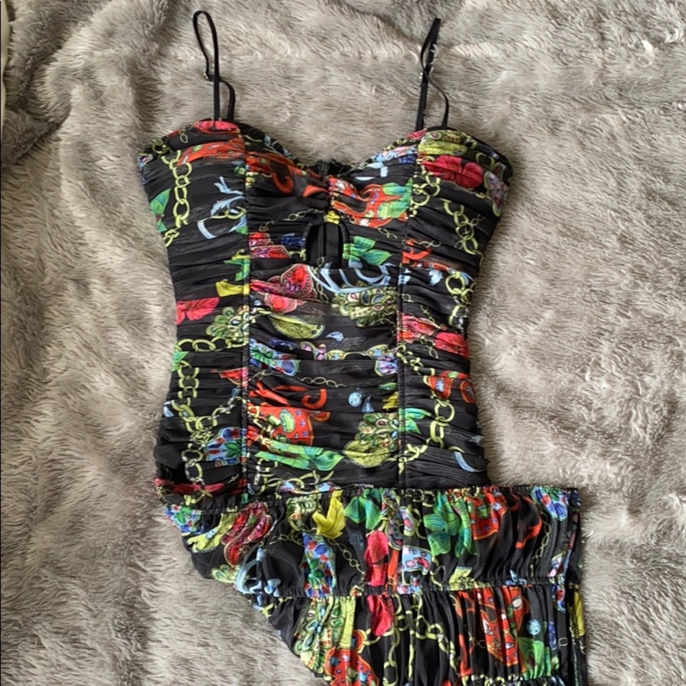 Black Ruched Body Hugging Mini Dress